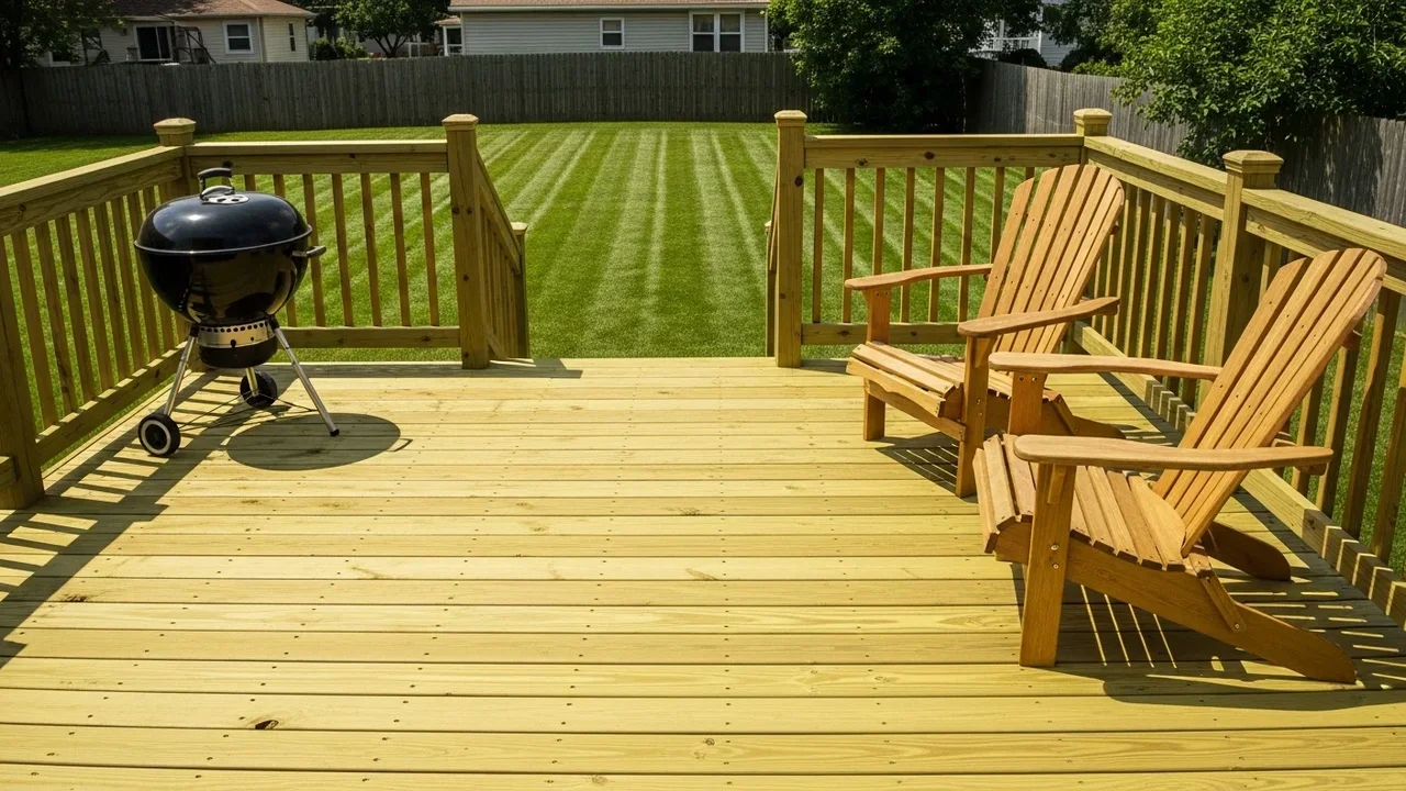 Treated Wood Deck Rebuild in Minot, ND